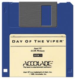 Artwork on the Disc for Day of the Viper on the Atari ST.