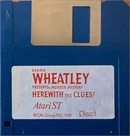 Artwork on the Disc for Dennis Wheatley Presents A Murder Mystery - Herewith The Clues! on the Atari ST.