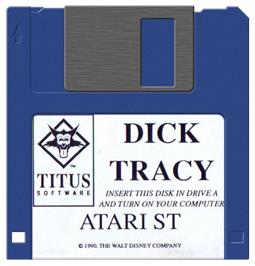 Artwork on the Disc for Dick Tracy on the Atari ST.