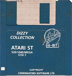 Artwork on the Disc for Dizzy Collection on the Atari ST.