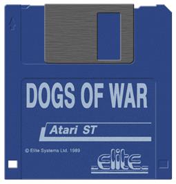 Artwork on the Disc for Dogs Of War on the Atari ST.