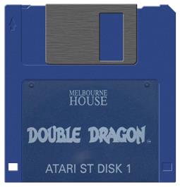 Artwork on the Disc for Double Dragon on the Atari ST.