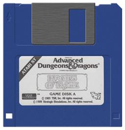 Artwork on the Disc for Dragons of Flame on the Atari ST.