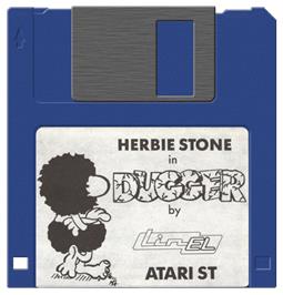 Artwork on the Disc for Dugger on the Atari ST.