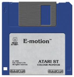 Artwork on the Disc for E-motion on the Atari ST.