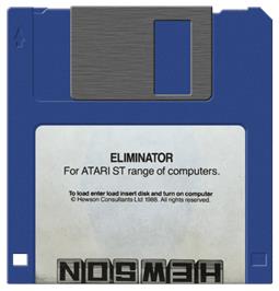 Artwork on the Disc for Eliminator on the Atari ST.