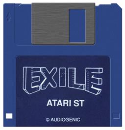 Artwork on the Disc for Exile on the Atari ST.