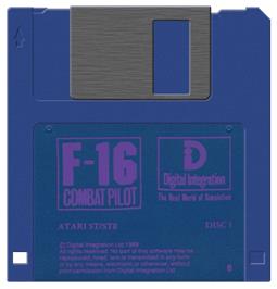 Artwork on the Disc for F-16 Combat Pilot on the Atari ST.