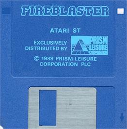 Artwork on the Disc for Fireblaster on the Atari ST.