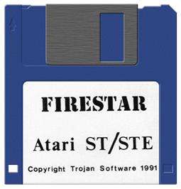 Artwork on the Disc for Firestar on the Atari ST.