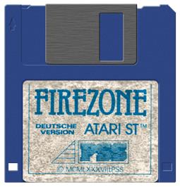 Artwork on the Disc for Firezone on the Atari ST.