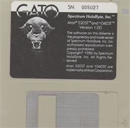 Artwork on the Disc for GATO on the Atari ST.