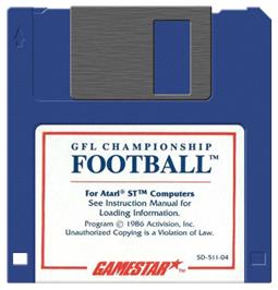 Artwork on the Disc for GFL Championship Football on the Atari ST.