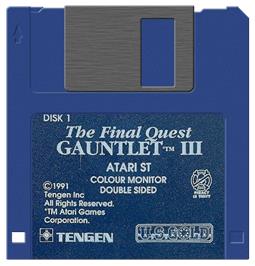Artwork on the Disc for Gauntlet 3 - The Final Quest on the Atari ST.