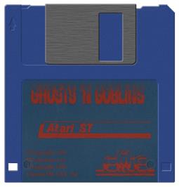 Artwork on the Disc for Ghosts 'n Goblins on the Atari ST.