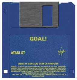 Artwork on the Disc for Goal! on the Atari ST.