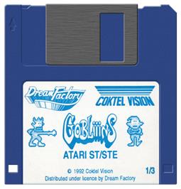 Artwork on the Disc for Gobliiins on the Atari ST.
