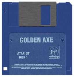 Artwork on the Disc for Golden Axe on the Atari ST.