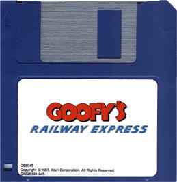 Artwork on the Disc for Goofy's Railway Express on the Atari ST.