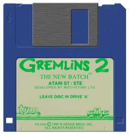 Artwork on the Disc for Gremlins 2 - The New Batch on the Atari ST.