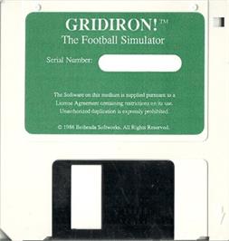 Artwork on the Disc for Gridiron! on the Atari ST.