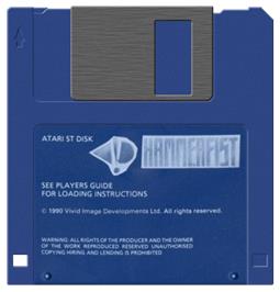 Artwork on the Disc for Hammerfist on the Atari ST.
