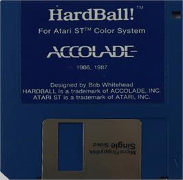 Artwork on the Disc for Hardball! on the Atari ST.