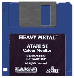 Artwork on the Disc for Heavy Metal on the Atari ST.