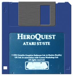 Artwork on the Disc for HeroQuest on the Atari ST.