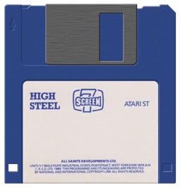 Artwork on the Disc for High Steel on the Atari ST.