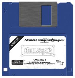 Artwork on the Disc for Hillsfar on the Atari ST.