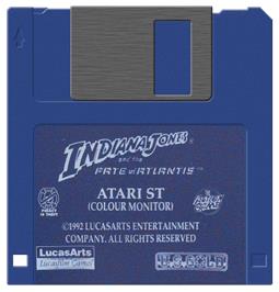 Artwork on the Disc for Indiana Jones And The Fate Of Atlantis - The Action Game on the Atari ST.