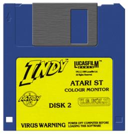 Artwork on the Disc for Indiana Jones And The Last Crusade - The Action Game on the Atari ST.