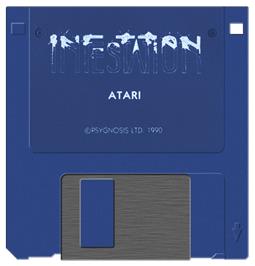 Artwork on the Disc for Infestation on the Atari ST.