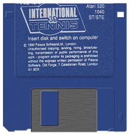 Artwork on the Disc for International 3D Tennis on the Atari ST.