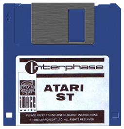 Artwork on the Disc for Interphase on the Atari ST.