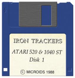 Artwork on the Disc for Iron Trackers on the Atari ST.