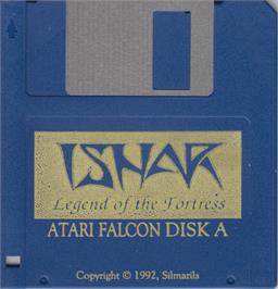Artwork on the Disc for Ishar: Legend of the Fortress on the Atari ST.