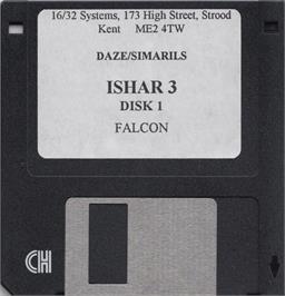 Artwork on the Disc for Ishar 3: The Seven Gates of Infinity on the Atari ST.