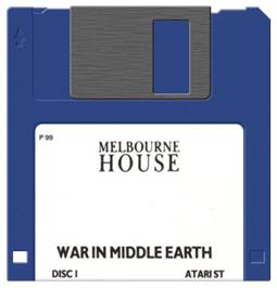 Artwork on the Disc for J.R.R. Tolkien's War In Middle Earth on the Atari ST.