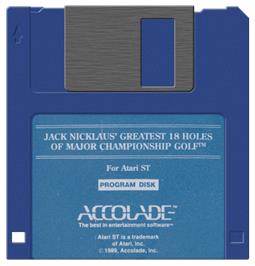 Artwork on the Disc for Jack Nicklaus' Greatest 18 Holes of Major Championship Golf on the Atari ST.