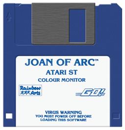 Artwork on the Disc for Joan Of Arc on the Atari ST.