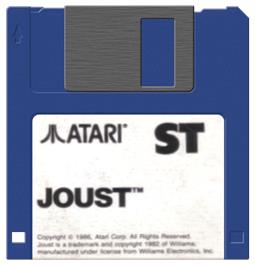Artwork on the Disc for Joust on the Atari ST.