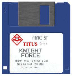 Artwork on the Disc for Knight Force on the Atari ST.