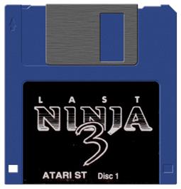 Artwork on the Disc for Last Ninja 3 on the Atari ST.