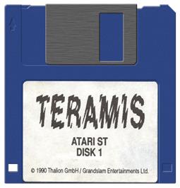 Artwork on the Disc for Leavin' Teramis on the Atari ST.