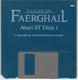 Artwork on the Disc for Legend Of Faerghail on the Atari ST.