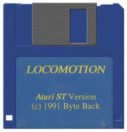 Artwork on the Disc for Loco-Motion on the Atari ST.
