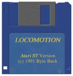 Artwork on the Disc for Locomotion (Byte Back) on the Atari ST.