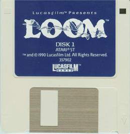 Artwork on the Disc for Loom on the Atari ST.